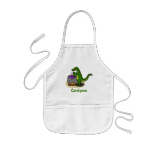 Tablier Enfant Drôle alligator vert cuisine dessin animé