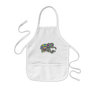 Tablier Enfant Éléphants sauvages