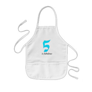 Tablier Enfant Enfants de cinq ans Garçons d'âge 5 ans Turquois