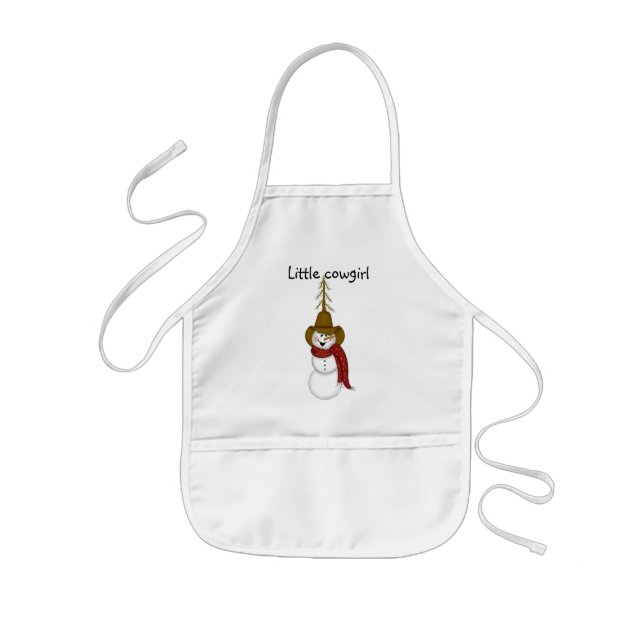 Tablier Enfant Enfants fille ou cowboy Snowman (Devant)