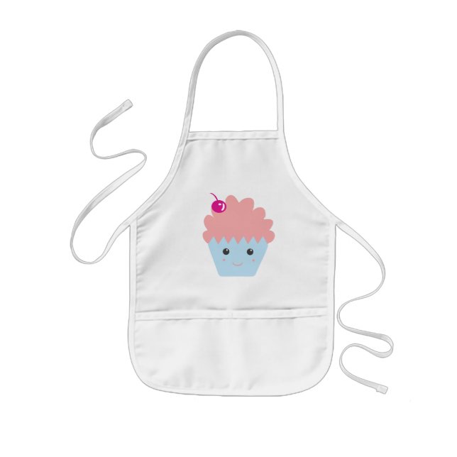 Tablier Enfant Enfants heureux mignons de cuisson de petit gâteau (Devant)