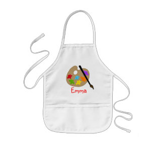 Tablier Enfant Espace Art Pallette Peinture pour enfants