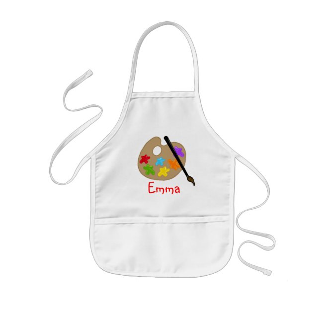Tablier Enfant Espace Art Pallette Peinture pour enfants (Devant)