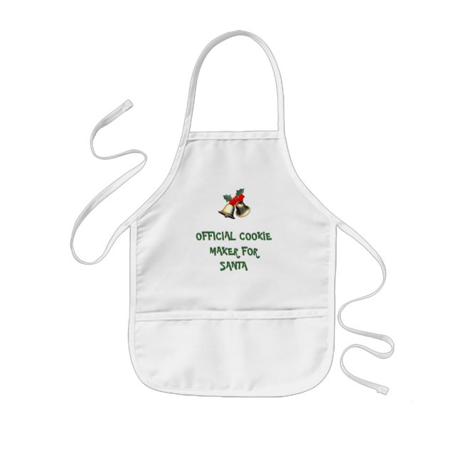 Tablier Enfant Fabricant officiel de biscuit pour Père Noël (Devant)