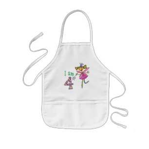 Tablier Enfant Fée rose de princesse (âge 4)