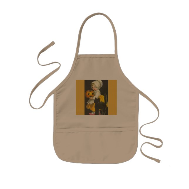 Tablier Enfant Filles Vintage Halloween Apron (Devant)