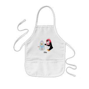 Tablier Enfant Frosty le bonhomme de neige et le pingouin