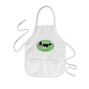 Tablier Enfant Funny Border Collie chien en course dessin animé