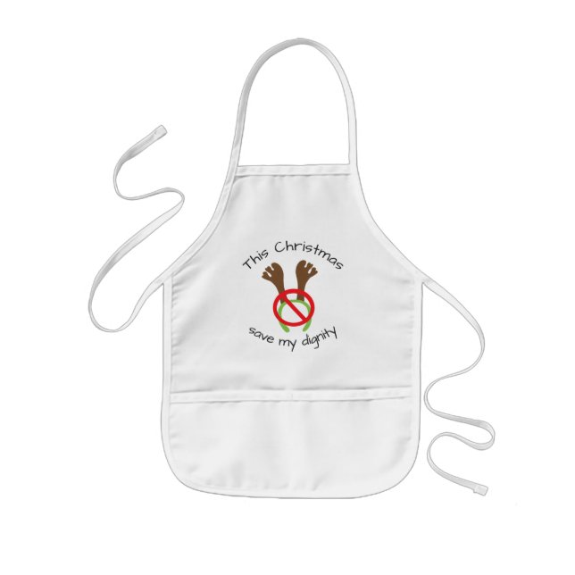 Tablier Enfant Funny Christmas Antler Protest (Devant)