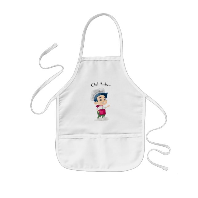 Tablier Enfant Garçon mignon chef|| personnalisé (Devant)