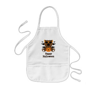 Tablier Enfant Halloween ours citrouille Cool mignon Personnalise