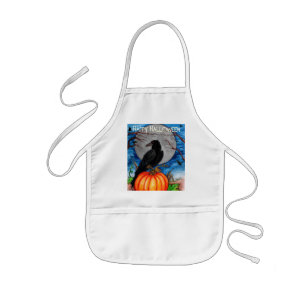Tablier Enfant Halloween Raven