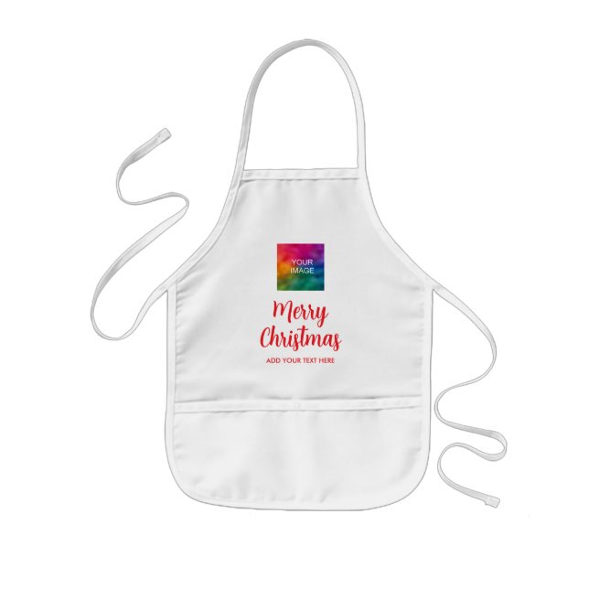 Tablier Enfant Handwritten Script Boys Girls Kids Merry Christmas (Devant)