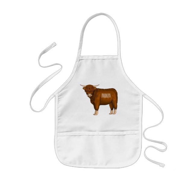 Tablier Enfant Highland cow (Devant)