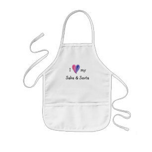 Tablier Enfant I Love My Saba and Savta Apron