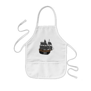 Tablier Enfant Illustration de bateau pirate