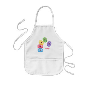Tablier Enfant Illustration de caricature de macarons marrant mig