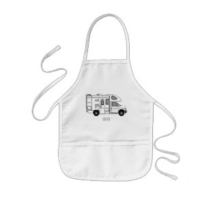 Tablier Enfant Illustration de dessin animé Campervan