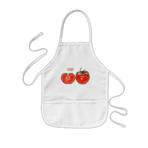Tablier Enfant Illustration de dessin sur la tomate