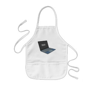 Tablier Enfant Illustration de dessin sur ordinateur portable