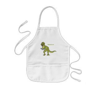 Tablier Enfant Illustration de dinosaure T rex drôle