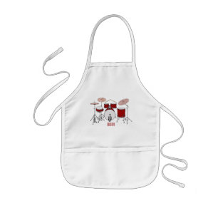 Tablier Enfant Illustration de kit de batterie