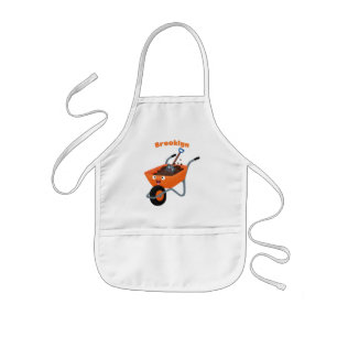 Tablier Enfant Illustration de la brouette en brouette orange trè