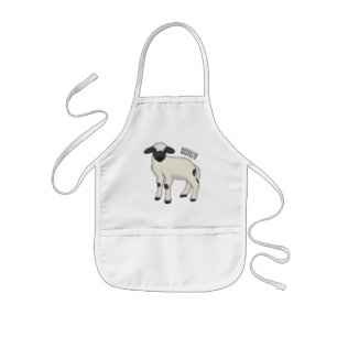 Tablier Enfant Illustration de la caricature de mouton Valais Bla