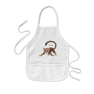 Tablier Enfant Illustration d'ocelot mignon