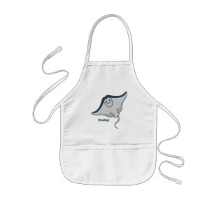 Tablier Enfant Illustration d'une caricature de poisson stingray