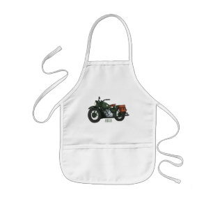Tablier Enfant Illustration d'une moto de croiseur militaire