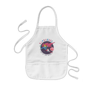 Tablier Enfant Illustration Supergirl volant vers le haut