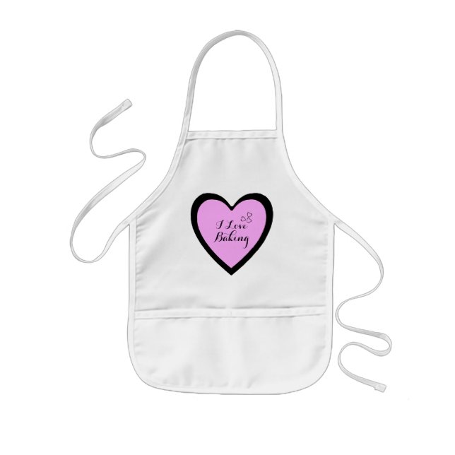 Tablier Enfant J'Aime Cuire Rose Triple Coeur Apron (Devant)