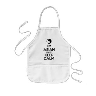 Tablier Enfant Je suis asiatique, je ne peux pas garder le calme