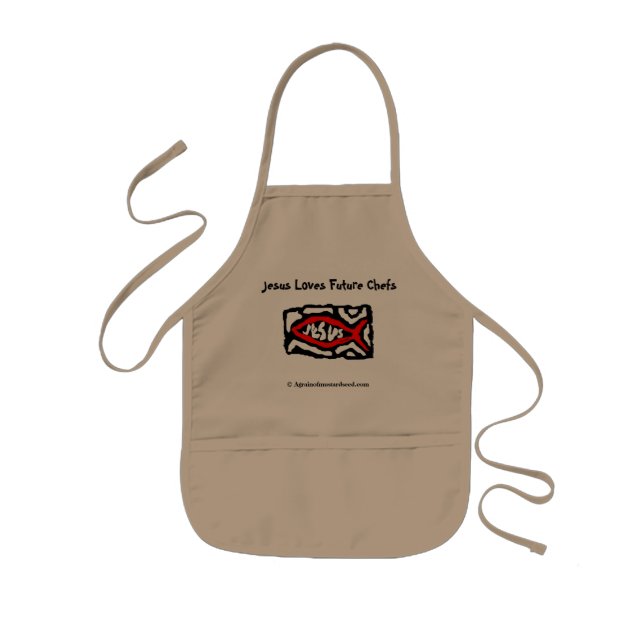 Tablier Enfant Jesus Future Chef Agrainofmustardseed.com Apron (Devant)