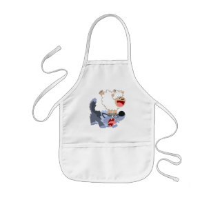 Tablier Enfant Jouer mignon caricature mouton et Wolf enfants Apr