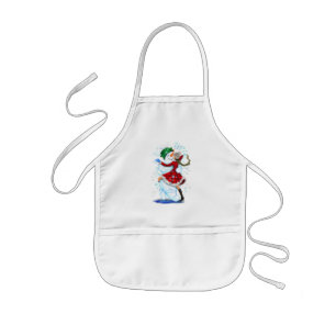 Tablier Enfant Joyeux Snowman et Fille Dance Tango fête de Noël
