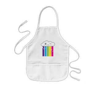 Tablier Enfant Kawaii Cloud et Rainbow Kid's Apron