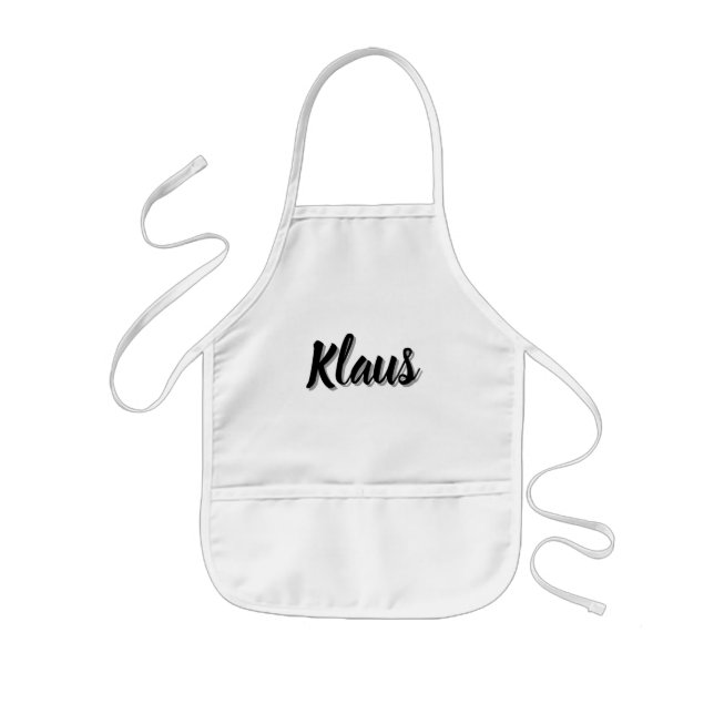 Tablier Enfant Klaus Mens Name, (Devant)