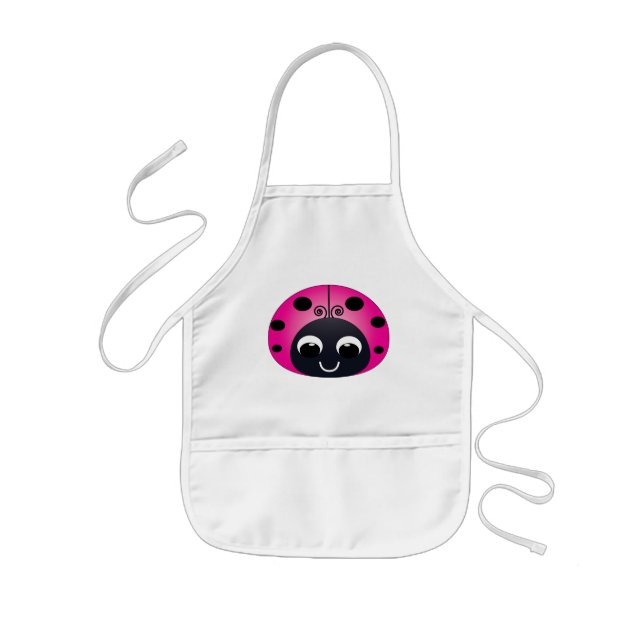 Tablier Enfant La coccinelle rose badine le tablier (Devant)