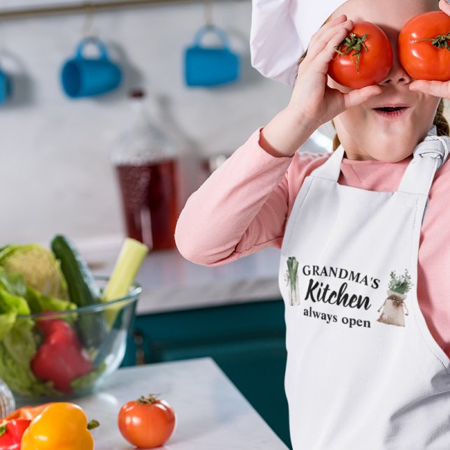 Tablier Enfant La cuisine moderne de grand-mère est toujours ouve (Créateur téléchargé)