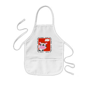 Tablier Enfant La vache indique des T-shirts et des cadeaux de MO