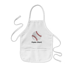 Tablier Enfant Le base-ball personnalisé sur le vert badine des