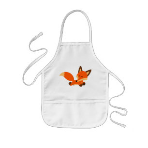 Tablier Enfant Le Fox mignon de bande dessinée de flotte badine