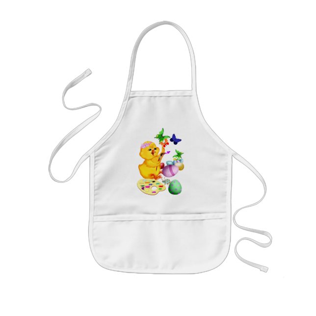 Tablier Enfant Le poussin de Pâques peint le tablier (Devant)