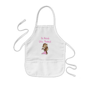 Tablier Enfant Le singe de Nana - T-shirts et cadeaux roses