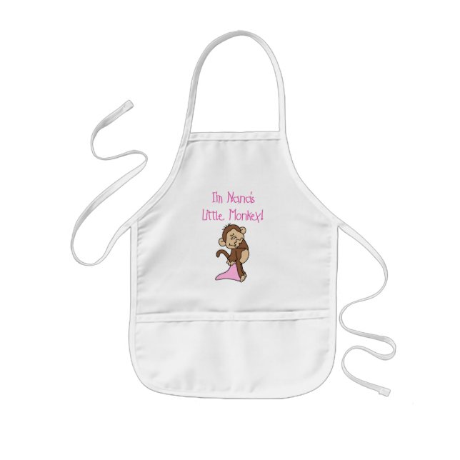 Tablier Enfant Le singe de Nana - T-shirts et cadeaux roses (Devant)