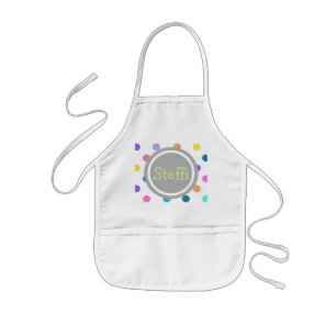 Tablier Enfant Les points gris d'amusement des confettis colorent