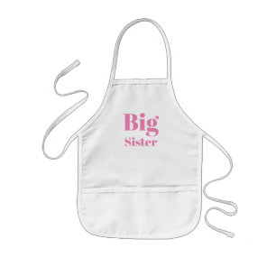 Tablier Enfant LETTRE GRANDE SOEUR Pink