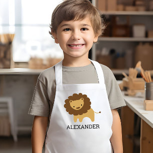 Tablier Enfant Lion Mignon Personnalisé
